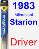 Driver Wiper Blade for 1983 Mitsubishi Starion - Hybrid