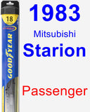 Passenger Wiper Blade for 1983 Mitsubishi Starion - Hybrid