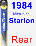 Rear Wiper Blade for 1984 Mitsubishi Starion - Hybrid