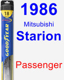 Passenger Wiper Blade for 1986 Mitsubishi Starion - Hybrid