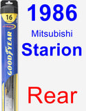 Rear Wiper Blade for 1986 Mitsubishi Starion - Hybrid