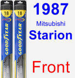 Front Wiper Blade Pack for 1987 Mitsubishi Starion - Hybrid