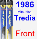 Front Wiper Blade Pack for 1986 Mitsubishi Tredia - Hybrid