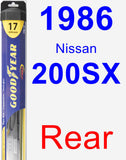 Rear Wiper Blade for 1986 Nissan 200SX - Hybrid