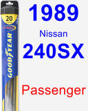 Passenger Wiper Blade for 1989 Nissan 240SX - Hybrid