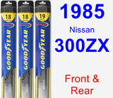 Front & Rear Wiper Blade Pack for 1985 Nissan 300ZX - Hybrid