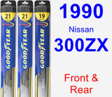 Front & Rear Wiper Blade Pack for 1990 Nissan 300ZX - Hybrid