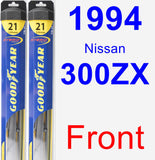 Front Wiper Blade Pack for 1994 Nissan 300ZX - Hybrid