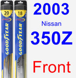 Front Wiper Blade Pack for 2003 Nissan 350Z - Hybrid