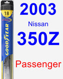 Passenger Wiper Blade for 2003 Nissan 350Z - Hybrid