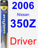 Driver Wiper Blade for 2006 Nissan 350Z - Hybrid