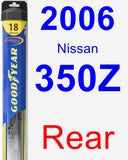 Rear Wiper Blade for 2006 Nissan 350Z - Hybrid