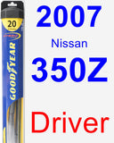 Driver Wiper Blade for 2007 Nissan 350Z - Hybrid