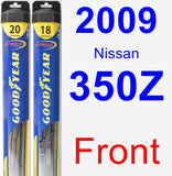 Front Wiper Blade Pack for 2009 Nissan 350Z - Hybrid