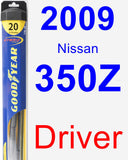 Driver Wiper Blade for 2009 Nissan 350Z - Hybrid