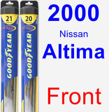 Front Wiper Blade Pack for 2000 Nissan Altima - Hybrid