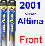 Front Wiper Blade Pack for 2001 Nissan Altima - Hybrid