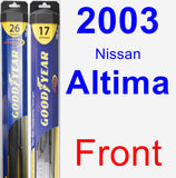 Front Wiper Blade Pack for 2003 Nissan Altima - Hybrid