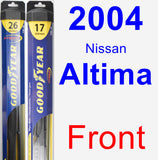 Front Wiper Blade Pack for 2004 Nissan Altima - Hybrid