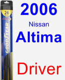 Driver Wiper Blade for 2006 Nissan Altima - Hybrid