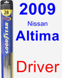 Driver Wiper Blade for 2009 Nissan Altima - Hybrid