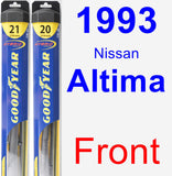 Front Wiper Blade Pack for 1993 Nissan Altima - Hybrid