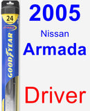 Driver Wiper Blade for 2005 Nissan Armada - Hybrid