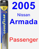 Passenger Wiper Blade for 2005 Nissan Armada - Hybrid