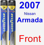 Front Wiper Blade Pack for 2007 Nissan Armada - Hybrid