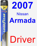 Driver Wiper Blade for 2007 Nissan Armada - Hybrid