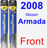 Front Wiper Blade Pack for 2008 Nissan Armada - Hybrid