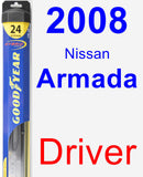 Driver Wiper Blade for 2008 Nissan Armada - Hybrid