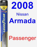 Passenger Wiper Blade for 2008 Nissan Armada - Hybrid