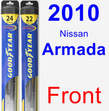 Front Wiper Blade Pack for 2010 Nissan Armada - Hybrid