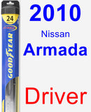 Driver Wiper Blade for 2010 Nissan Armada - Hybrid