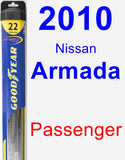 Passenger Wiper Blade for 2010 Nissan Armada - Hybrid