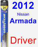 Driver Wiper Blade for 2012 Nissan Armada - Hybrid