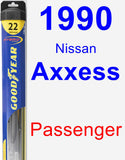 Passenger Wiper Blade for 1990 Nissan Axxess - Hybrid