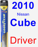 Driver Wiper Blade for 2010 Nissan Cube - Hybrid