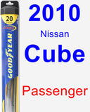 Passenger Wiper Blade for 2010 Nissan Cube - Hybrid