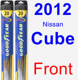 Front Wiper Blade Pack for 2012 Nissan Cube - Hybrid