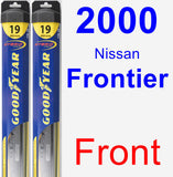 Front Wiper Blade Pack for 2000 Nissan Frontier - Hybrid