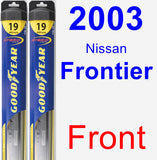 Front Wiper Blade Pack for 2003 Nissan Frontier - Hybrid