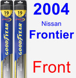 Front Wiper Blade Pack for 2004 Nissan Frontier - Hybrid