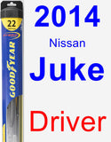 Driver Wiper Blade for 2014 Nissan Juke - Hybrid