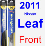 Front Wiper Blade Pack for 2011 Nissan Leaf - Hybrid