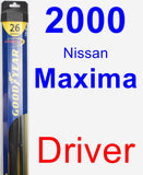 Driver Wiper Blade for 2000 Nissan Maxima - Hybrid