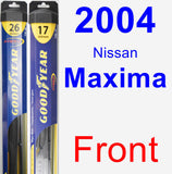 Front Wiper Blade Pack for 2004 Nissan Maxima - Hybrid