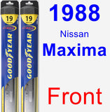 Front Wiper Blade Pack for 1988 Nissan Maxima - Hybrid