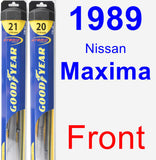 Front Wiper Blade Pack for 1989 Nissan Maxima - Hybrid